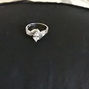 Sterling Silver ring with white stone